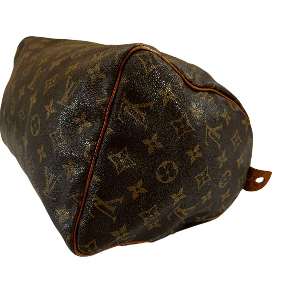 Authentic Louis Vuitton Satchel Bag Speedy 30 Monogram Used LV Handbag Vintage - Picture 6 of 14